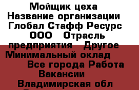 Мойщик цеха › Название организации ­ Глобал Стафф Ресурс, ООО › Отрасль предприятия ­ Другое › Минимальный оклад ­ 18 000 - Все города Работа » Вакансии   . Владимирская обл.,Вязниковский р-н